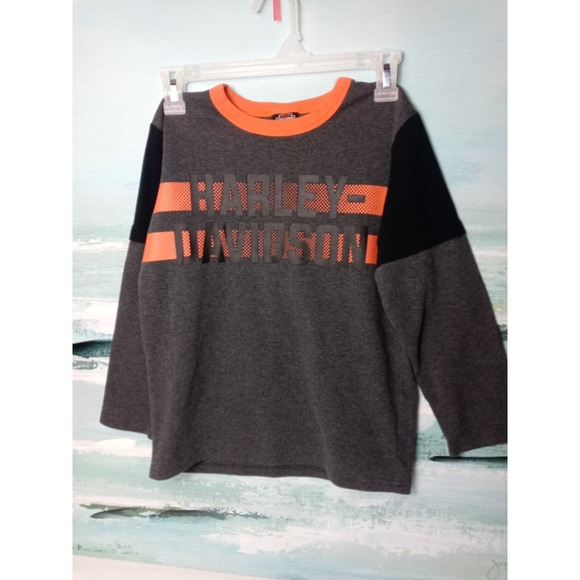 Harley Davidson T-Shirt Youth Medium 8/10 Long Sleeve‎ Harley Motorcycle Shirt - Picture 8 of 8